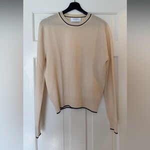 La Ligne Crewneck Sweater with Black Trim, size M